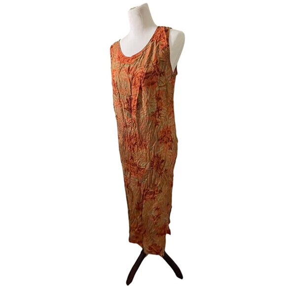 Orange printed maxi dress - Picture 1 of 4